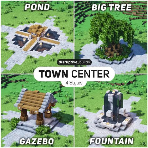 Minecraft Servants Quarters, Minecraft Town Centerpiece, Minecraft Small Space Fillers, Large Minecraft House Tutorial, Minecraft Building Ideas For Survival, Useful Minecraft Survival Builds, Minecraft Experience Farm, Upgraded Village House Minecraft, Minecraft Center Of Town