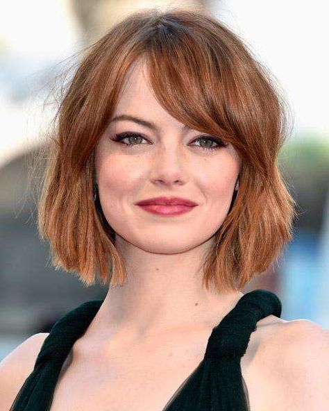 Emma Stone Haircut, Emma Stone Hair, Corte Long Bob, Trendy We Fryzurach, Modern Bob, Corte Bob, Wavy Bob Hairstyles, Milla Jovovich, Wavy Bobs