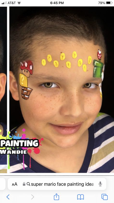 Mario Face Paint, Easy Face Painting Designs, Mario Und Luigi, Game Face, Face Painting Easy, Easy Video, Kids Makeup, Mario Bros., Face Painting Designs