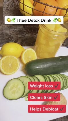 10lbs down in ONE WEEK! #detox #foryou #lemon #drink #tiktoker #cucumber Detox Smoothies, Resep Smoothie, Resep Diet, Detox Water Recipes, Healthy Drinks Smoothies, Healthy Juice Recipes, Healthy Drinks Recipes, Healthy Detox, Water Recipes