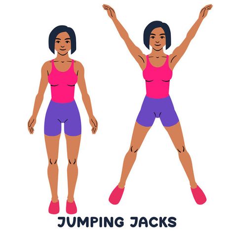 Jumping Jacks Workout Benefits Of Jumping Jacks, Jumping Jacks Workout, Jumping Jack, Start Losing Weight, Workout Warm Up, Jumping Jacks, Do Exercise, Woman Silhouette, Muscle Groups