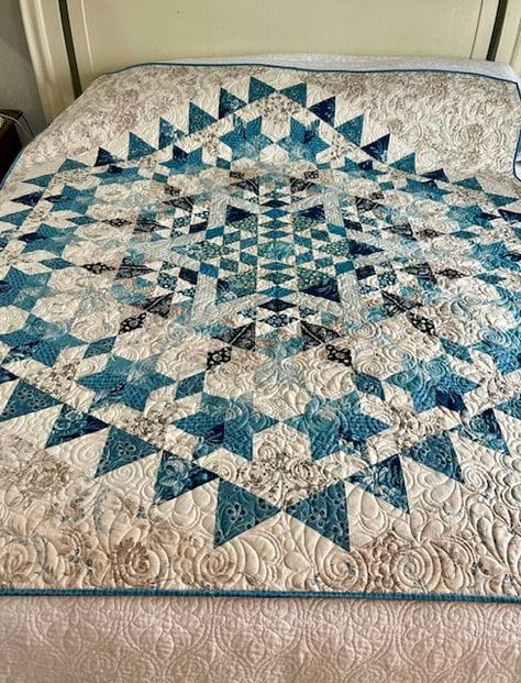 Laundry Basket Quilts, How To Finish A Quilt, Blue Quilts, Blue Star, Handmade Quilts, Star Designs, Star Quilt, Laundry Basket, Throw Quilt