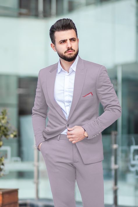 Coat Pant For Men, Green Suit Men, Suit For Men Wedding, Best Wedding Suits, Formal Men Outfit, Purple Suits, Formal Mens Fashion, Designer Suits For Men, Suiting Fabric