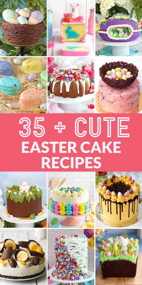 Easter Egg Cakes, Speckled Egg Cake, Easter Nest Cake, Mini Eggs Cake, Cake Recipes Ideas, Easter Carrot Cake, Easter Cake Ideas, Easter Cake Decorating, Chocolate Easter Cake