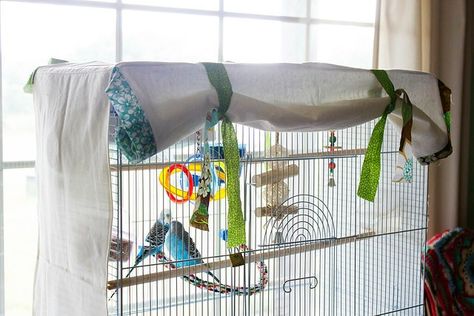 Diary of a Stay at Home Mom: { Sewing Day - DIY Bird Seed Catcher and Cage Cover } Bird Seed Catcher, Diy Bird Seed, Homemade Brown Gravy, Diy Bird Cage, Bird Cage Covers, Diy Birds, Bird Seed, Stay At Home Mom, Cute Birds