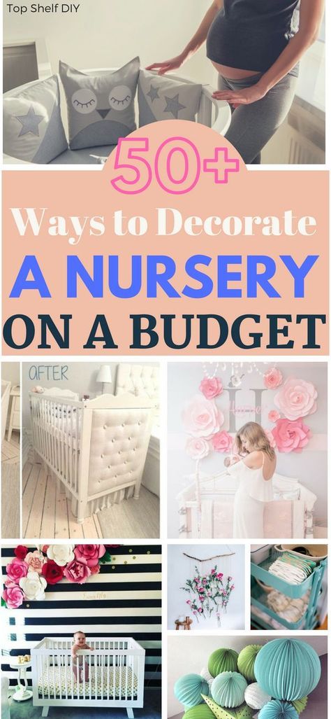 Need some nursery inspiration? Get out your pen and paper, this one is super extensive! Get all of your ideas and tutorials in one place. #nurseryonabudget #nurserydecor #diynursery Nursery On A Budget, Nursery Hacks, Baby Nursery Diy, Diy Nursery Decor, Inexpensive Decor, Play Kitchens, Diy Nursery, Baby Sleep Problems, Feeling Inspired