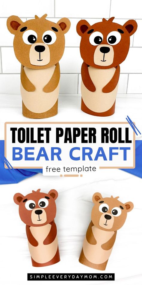 Brown Bear Craft, Teddy Bear Template, Bear Template, Bear Craft, Kids Craft Supplies, Paper Bag Puppets, Youth Club, Paw Patrol Coloring Pages, Craft Easy