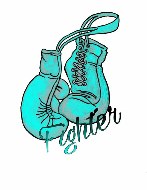 My tattoo designed by my girlfriend.  Can't wait to get it.  Teal boxing gloves with the teal ribbon for Scleroderma.  The battle is a struggle and fight everyday.  This tattoo represents my fight to live. Teal Ribbon Tattoo, Lymphoma Tattoo, Boxing Gloves Tattoo, Empowerment Tattoo, Gloves Drawing, Boxing Tattoos, Survivor Tattoo, Recovery Shirts, Autumn Tattoo