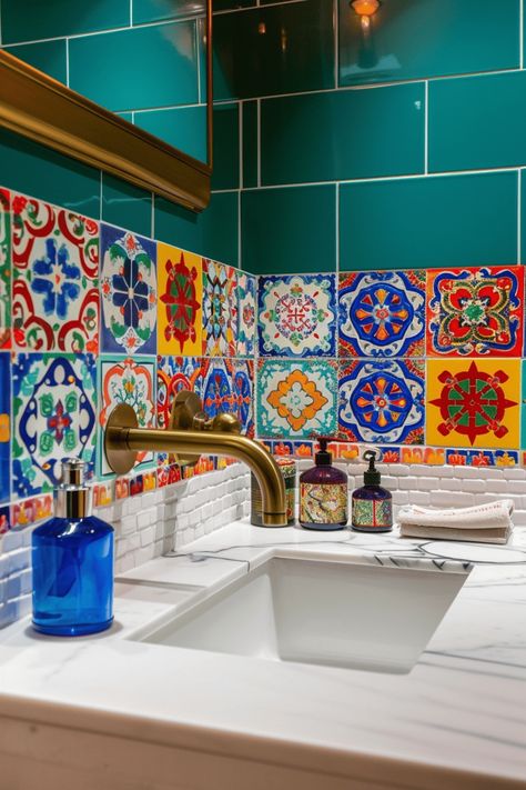 Transform Your Kitchen with These Stunning Ceramic Backsplash Ideas Fun Kitchen Backsplash, Unique Backsplash Ideas, Small Kitchen Backsplash, Geometric Tile Backsplash, Penny Tile Backsplash, Colorful Kitchen Backsplash, Ceramic Backsplash, Rustic Backsplash, Colorful Backsplash