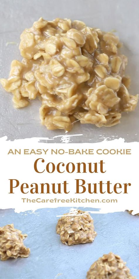 Dessert No Bake Easy, Sweetened Shredded Coconut Recipes, Sweet Tooth Recipes Easy, Recipes Using Shredded Coconut, Coconut Butter Bars, Unsweetened Coconut Recipes, Coconut Desserts Easy, No Bake Cookies With Coconut, Coconut Peanut Butter Cookies