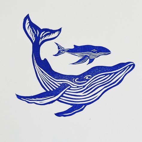 Jill Dunn - Printmaker | Humpback whales 🐋 are now in my Etsy shop. #whale #humpbackwhale #linocut #printmaking | Instagram Whale Drawing, Whale Illustration, Linocut Printmaking, Lino Art, Mandala Design Pattern, Whale Art, Whale Print, Humpback Whale, Lino Print