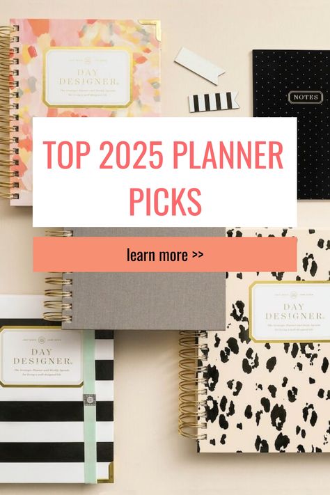 Top 2025 planner picks with various stylish designs and colors. Planners 2025, Best Weekly Planner, Best Daily Planner, Christmas Party Planning, 2025 Planner, Productive Life, Planner Review, Mom Planner, Weekly Planners