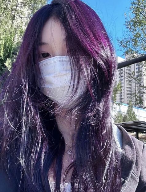 Long Purple Hair, Violet Hair Colors, Dark Purple Hair, Plum Hair, Korean Hair Color, Violet Hair, Hair Color Streaks, Hair Color Purple, Pretty Hair Color