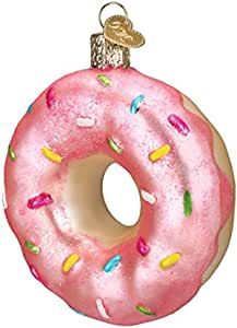 Pink Frosted Donut, Donut Ornament, Sprinkle Donut, Old World Christmas Ornaments, Christmas Sprinkles, Pink Frosting, Pink Donuts, Beautiful Christmas Trees, Old World Christmas