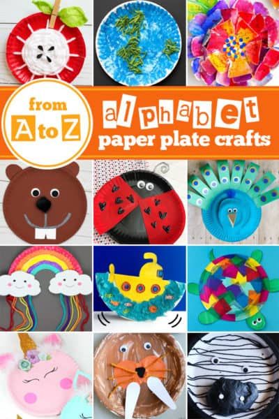 A to Z Paper Plate Crafts - so many clever ideas for each letter #preschool #kindergarten #alphabetcrafts Paper Plates Crafts, Letter Preschool, Letter T Crafts, Crafts Kindergarten, Plate Crafts For Kids, Paper Plate Art, Teddy Bear Crafts, Fun Alphabet, Paper Plate Craft