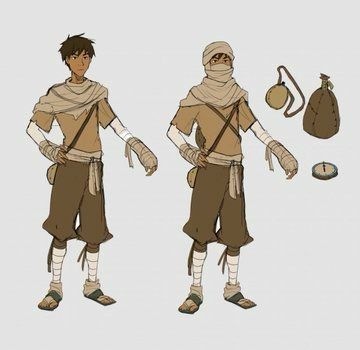 Desert Outfit Fantasy, Legend Of Genji, Desert Outfit, Avatar The Last Airbender Art, Avatar Characters, Avatar Airbender, Character Sketches, Avatar Aang, Aang