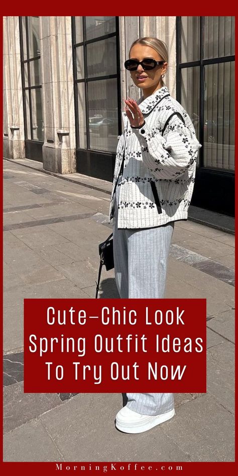 Casual daily look for spring mood. Stylish spring outfits, 2023 chic outfits for spring. chic spring outfits, cute spring outfits. Cute Chic Outfits, Chic Spring Outfits, Casual Spring Outfits, Stylish Spring Outfit, Casual Spring Outfit, Chic Outfit Ideas, Spring Outfit Ideas, Out Of The Closet, Spring Mood