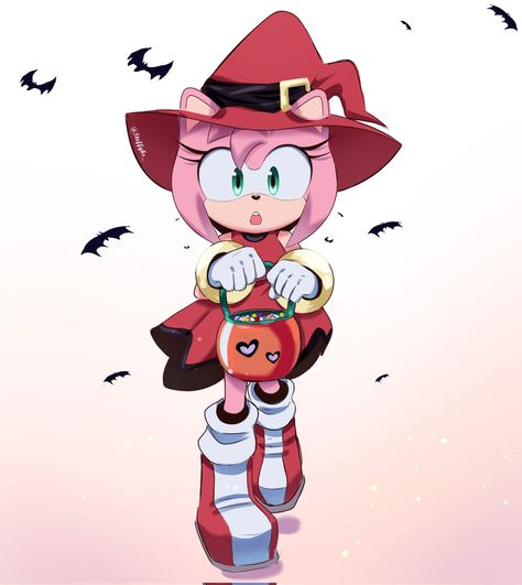 Rosé Halloween, Shadow And Amy, Amy The Hedgehog, Rouge The Bat, Sketch Poses, Sonic And Amy, Sonic Fan Characters, Rose Pictures, Sonic And Shadow