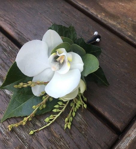 Orchid Buttoniere, Orchid Corsage And Boutonniere, White Orchid Corsage, Orchid Buttonhole, Orchid Corsage, Orchid Boutonniere, Orchid Corsages, Prom Corsage And Boutonniere, Xmas Wedding