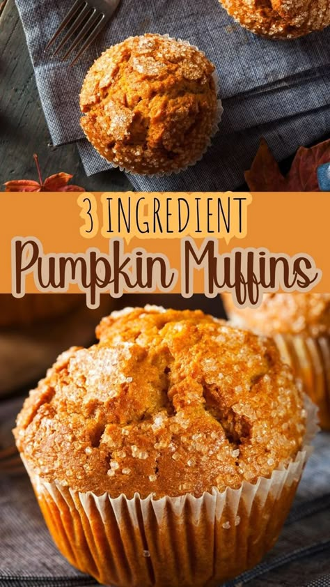 Looking for the perfect fall recipe? These Pumpkin Spice Cake Mix Muffins, a simple 3 ingredient pumpkin muffin recipe, will satiate your autumn appetite with a blend of comforting flavors. Using box cake mix, these make the perfect breakfast or brunch recipe. They even make a delicious fall dessert! Spice Cake Pumpkin Muffins, Spice Cake Pumpkin, 2 Ingredient Pumpkin Muffins, Love Cake Recipe, Spice Cake Mix And Pumpkin, Easy Pumpkin Recipes, Cake Mix Muffins, Pumpkin Muffins Easy, Easy Vanilla Cake Recipe