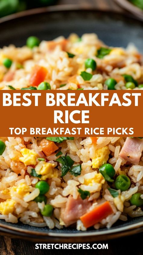 What’s the best rice for breakfast? Discover the top rice varieties that make your morning meals delicious and satisfying! Our guide includes the best breakfast rice recipe and tips for a tasty fried rice breakfast bowl. Save this pin and visit our blog for more details! Easy Rice Breakfast Ideas, Breakfast With Rice And Egg, Eggs With Rice Breakfast, Eggs With Rice, Rice For Breakfast Mornings, Eggs Rice Breakfast, Breakfast Ideas With Rice, Healthy Breakfast Fried Rice, Breakfast Rice Bowl