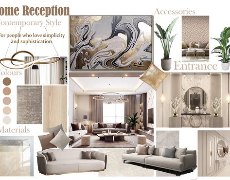 MOOD BOARD PRESENTATION :: Behance Luxury Moodboard Interior Design, Luxury Interior Mood Board, Bedroom Interior Mood Board, Interior Mood Board Presentation, Mood Board Presentation, Neo Classic Living Room, Classic Modern Interior, Neoclassic Interior, Board Presentation