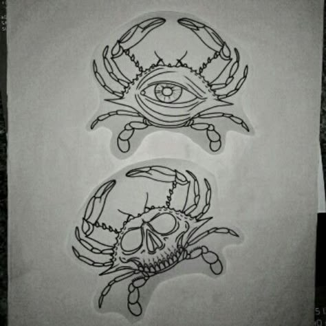 Original crab tattoo designs Hermit Crab Tattoo, Misfits Tattoo, Traditional Heart Tattoos, Beer Tattoos, Crab Tattoo, Gangsta Tattoos, Old School Tattoo Designs, Leg Sleeve Tattoo, Traditional Tattoo Art