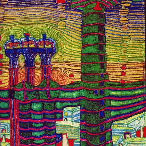 Hundertwasser Art, Arte Popular, Pablo Picasso, Art Plastique, Art And Architecture, Card Art, Art Works, Art Lessons, Artist Inspiration