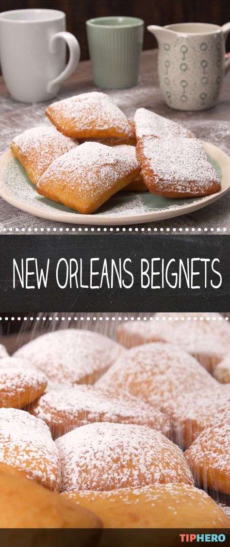 Beignets are the quintessential Big Easy treat, perfect for celebrating Mardi Gras or any time you crave a sweet doughy bite of deliciousness. Click to see how to make New Orleans-style beignets from scratch and bring the flavors of the French Quarter home. #homecooking #indulge New Orleans Beignets, Beignet Recipe, Patisserie Fine, Easy Treat, Pudding Desserts, Easy Treats, Big Easy, French Quarter, Food Cakes