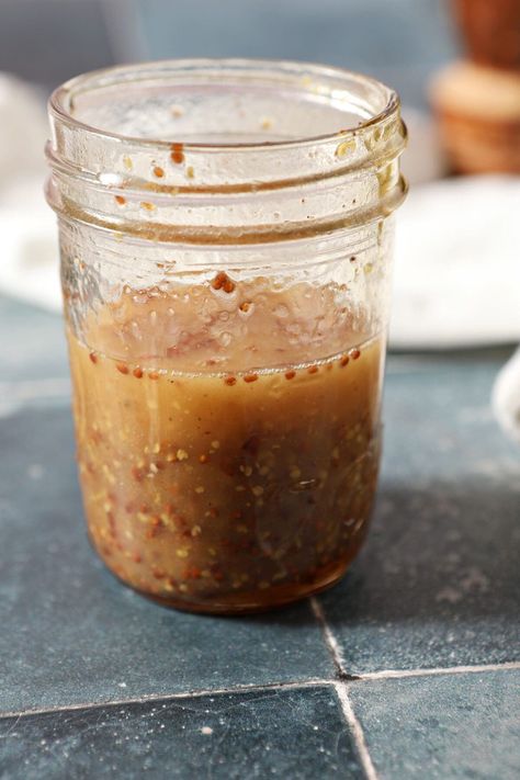 Learn to make the MOST decadent and flavorful dressing with this Hot Bacon Vinaigrette. This unique salad dressing combines hot bacon fat with other ingredients and works with almost any salad... so long as you like bacon! #EasyEntertaining #SpeckledPalate Bacon Vinaigrette Dressing, Bacon Salad Dressing, Tangy Salad Dressing, Warm Bacon Vinaigrette, Spinach Salad Dressing, Bacon Vinaigrette, Hot Bacon Dressing, Unique Salad, Bacon Dressing