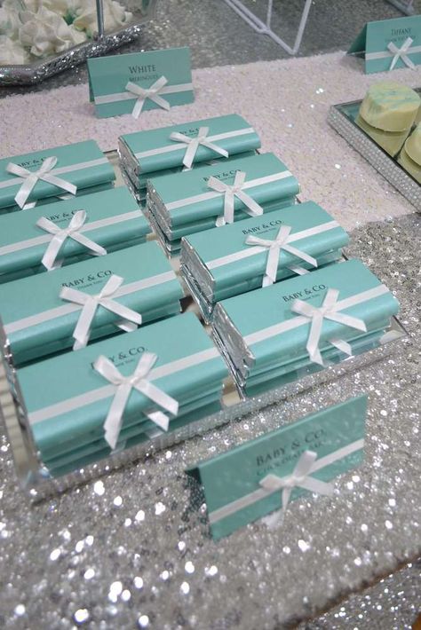 Baby Tiffany Blue Baby Shower, Tiffany Theme Party, Tiffany Blue Party, Breakfast At Tiffanys Party Ideas, Tiffany Birthday Party, Tiffany Birthday, Tiffany Baby Showers, Tiffany Theme, Tiffany Bridal Shower