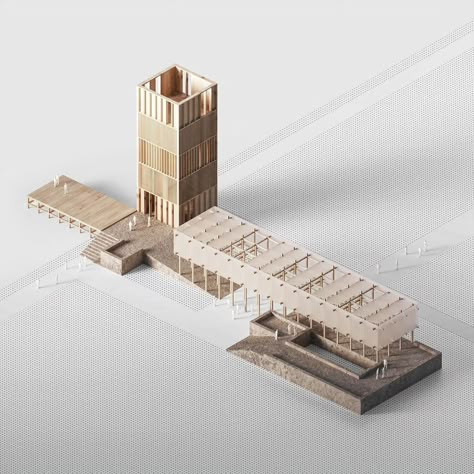 Architectural Models Making, Architecture Study Model, Massing Model Architecture, Building Massing, Massing Model, Composition Architecture, Architecture Maquette, Architecture Tower, Section Plan