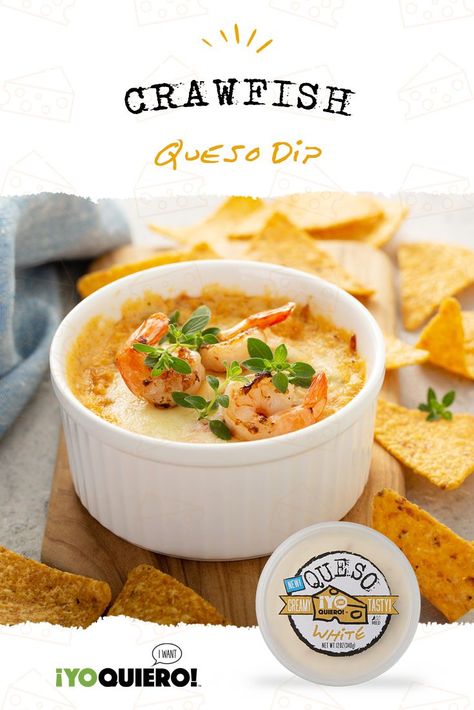 Crawfish Queso Dip, Crawfish Queso, Crawfish Dip, Mardi Gras Recipes, Mardi Gras Food, Cheese Dip Recipes, The Big Easy, Queso Dip, Snack Dip