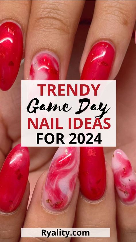 The blue game day nails on the list are super cute Georgia Bulldog Nails, Bulldog Nails, Game Day Nails, Super Bowl Nails, Trendy Games, Game Day Appetizers, Blue Game, Game Day Snacks, Game Day Hair