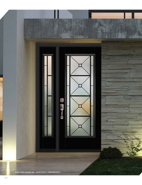 Exterior Doors With Glass Panels, Home Curb Appeal, Flagstone Patio Design, Doors With Glass Panels, Exterior Doors With Glass, Doors With Glass, Flagstone Patio, Modern Villa Design, Glass Panel Door