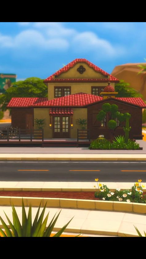 Here's my renovation of the bar in Oasis Springs! Watch the tour video on my youtube channel! Sims 4 Bar No Cc, Sims 4 Bar Build, Sims 4 Dispensary Lot, Sims 4 Restaurant Blender Scene, Sims 4 Oasis Springs, Bar Renovation, Oasis Springs, Juice Bar, The Sims 4