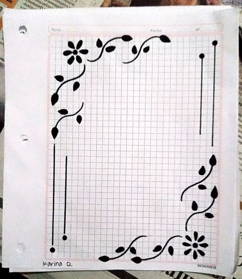 Notes Border Design Ideas, Cute Boarder Ideas, Easy Border Designs On Paper, Boarders Designs For Projects, Doodle Borders, Colorful Borders Design, Paper Art Design, Bond Paper Design, Bullet Journal Paper