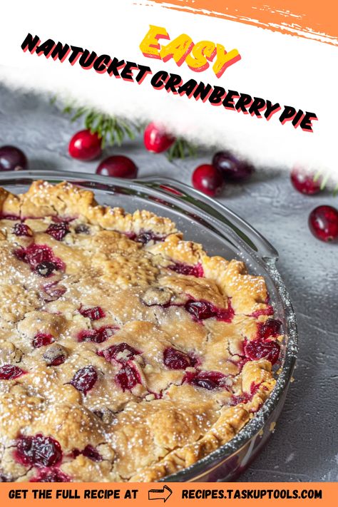 Discover the delightful flavors of our Easy Nantucket Cranberry Pie, a perfect dessert for any occasion. This fabulous recipe combines tart cranberries with a buttery crust, creating a mouthwatering treat that will impress your guests. Ideal for Thanksgiving or holiday gatherings, this pie is simple to make yet looks stunning on your dessert table. Join us in creating this festive classic that will leave everyone wanting more. Pin this recipe now and explore how to elevate your baking game with this seasonal favorite! Nantucket Christmas Cranberry Pie, Cranberry Mousse Pie, Nantucket Pie Recipe, What To Do With Cranberries, Holiday Pies Thanksgiving, Nantucket Pie, Cranberry Custard Pie, Nantucket Cranberry Pie, Cranberry Tart Recipe