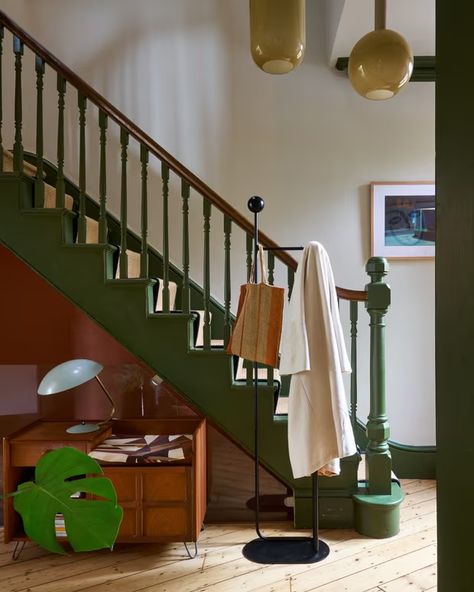 ‘We aren’t traditionalists’: the Victorian terrace that pops with modernist passion | Homes | The Guardian Victorian Terrace Hallway, Victorian Terrace Renovation, Victorian Staircase, Victorian Terrace Interior, Victorian Home Renovation, Victorian House Renovation, Breakfast Room Green, Manchester Home, Victorian Hallway