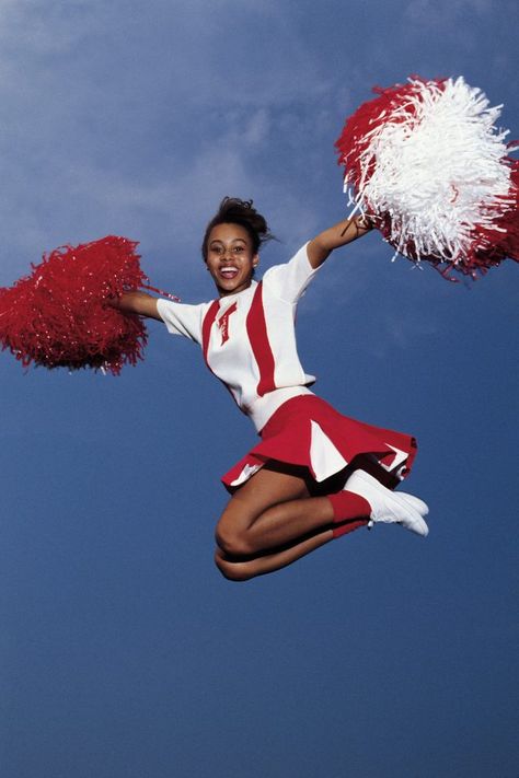 Pom poms are essential to any cheerleading costume. Cheerleading Jumps, Cheerleader Pom Poms, Cheerleading Pom Poms, Cheer Pom Poms, Cheerleader Costume, Cheer Outfits, Pom Pom Crafts, Cheerleading Outfits, Easter Bunny Decorations