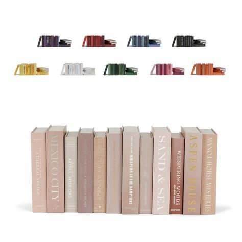 PRICES MAY VARY. Set of 12 Neutral Faux Decorative Hardback Books: quality hardback construction, 22” of white neutral bookcase decor, easy to assemble. Choose from10 vibrant colors to create a stunning rainbow bookcase effect, color coordinated book look, or elevate with your existing room neutral living room decor. Premium Quality Faux Books: Crafted to mimic the look and feel of real books, these decorative pieces offer an elegant yet budget-friendly solution for home decor. Transform your be Books Under Lamp, Books On A Mantle, Primary Room Decor, Shared Office Decor, Modern Chic Office Decor, Faux Books Decor Diy, Rainbow Bookcase, Home Office For Women, Candle Merchandising