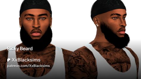 Ricky Beard  | XxBlacksims Sims 4 Cc Beard Male, Sims 4 Beard Cc, Male Facial Hair, Sims 4 Cc Male, Black Beards, Full Beard, Sims 4 Cc Mods, Ts4 Cc, Maxis Match