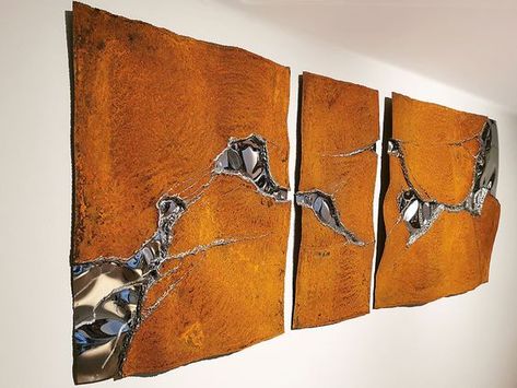 Metal Sheet Art, Texture Techniques, Large Wall Paintings, Modern Wall Sculptures, Stainless Steel Art, Steel Wall Art, Copper Wall Art, Modern Art Sculpture, Contemporary Metal Wall Art