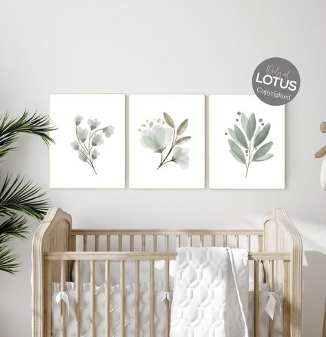 Nursery Sage Green, Nursery Sage, Sage Green Nursery, Lilac Nursery, Nursery Decor Green, Neutral Nursery Decor, Butterfly Nursery, Wall Art Neutral, Nursery Decor Neutral