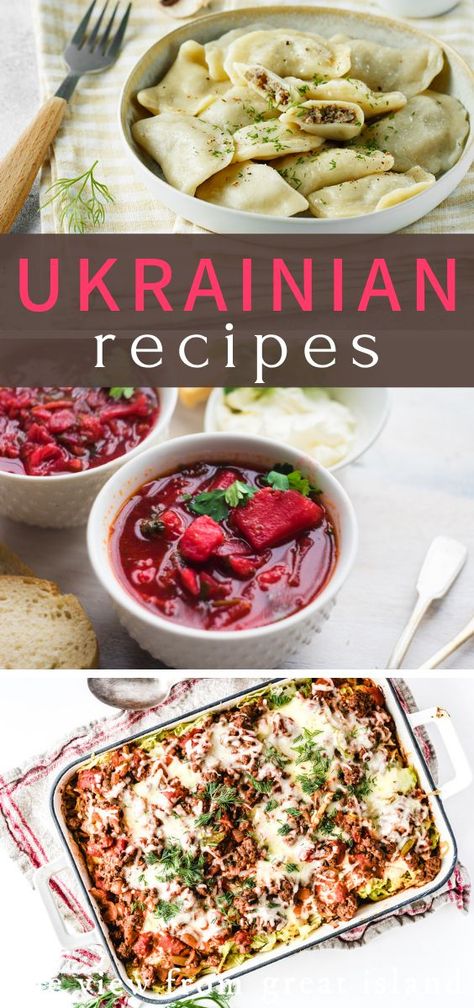 Ukranian Food Recipes, Ukrainian Desserts, Easy German Recipes, Lithuanian Recipes, Eastern European Recipes, Around The World Food, Stuffed Cabbage, Foreign Food, Ukrainian Recipes