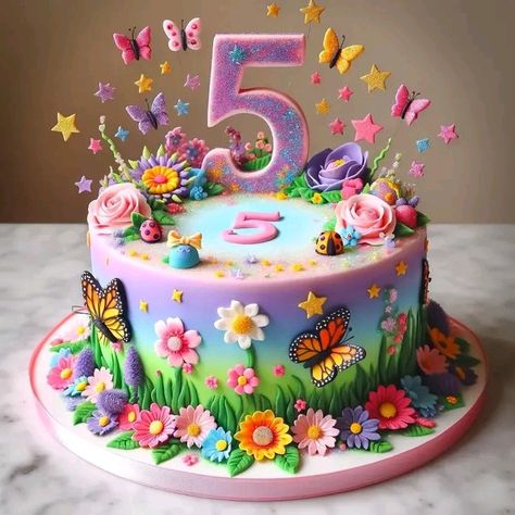 Fairy Birthday Cake, Fiesta Cake, Butterfly Birthday Cakes, Birthday Cake Decorating Ideas, Cake Decorating For Beginners, Princess Birthday Cake, Elegant Birthday Cakes, 3rd Birthday Cakes, Cake Decorating Ideas