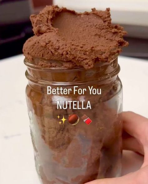 Healthy | Vegan | Recipe on Instagram: "✨🌰HOMEMADE NUTELLA We love this better for you version of Nutella! It turns out so rich and creamy and is full of protein and fiber. By @emilyxlevi ⭐️How you can make it: 1 can chickpeas 6 dates 1/2 cup cocoa powder 1 cup hot water 1/4 cup chocolate chips (optional) Roast your chickpeas at 350 for 15 minutes (optional), then blend all your ingredients together until smooth and creamy (add 1 tbsp of water at a time if too thick). Enjoy on fruit, bread or on top of yogurt or oatmeal. #nutella #chocolatespread #healthyrecipes #easyrecipes #chickpeas #chickpeasrecipe" Chocolate Chip Dip, Clean Treats, Healthy Nutella, Crunchy Chickpeas, Homemade Nutella, Fruit Bread, Nutella Recipes, Canned Chickpeas, Vegan Recipes Healthy