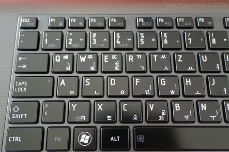 Korean Keyboard, Korean Boyfriend, Windows Black, Keyboard Stickers, Korean Alphabet, Korean Stickers, Laptop Keyboard, Learn Korean, Learning Languages