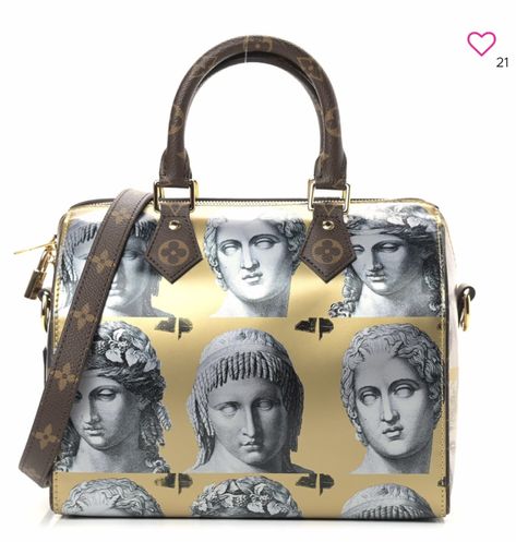 Calf Skin Speedy Bandouliere 25 Gold 2021 Spring Summer Limited Edition, collaboration Speedy Bandouliere 25, Speedy Bandouliere, Louis Vuitton Limited Edition, Speedy 25, Free Bag, Monogram Canvas, Authentic Louis Vuitton, Artistic Designs, Gold Hardware