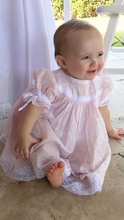 Birthday girl in her birthday dress. Www.etsy.com/ca/shop/youngheirlooms Lace Insertion, Baby Heirloom, Sewing Dress, Heirloom Dresses, Trendy Sewing, Baby Doll Clothes, Baby Projects, Heirloom Sewing, Christening Gowns